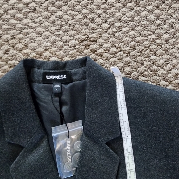 EXPRESS One Button Grey/Black Blazer Womens Size L NEW - Picture 8 of 9